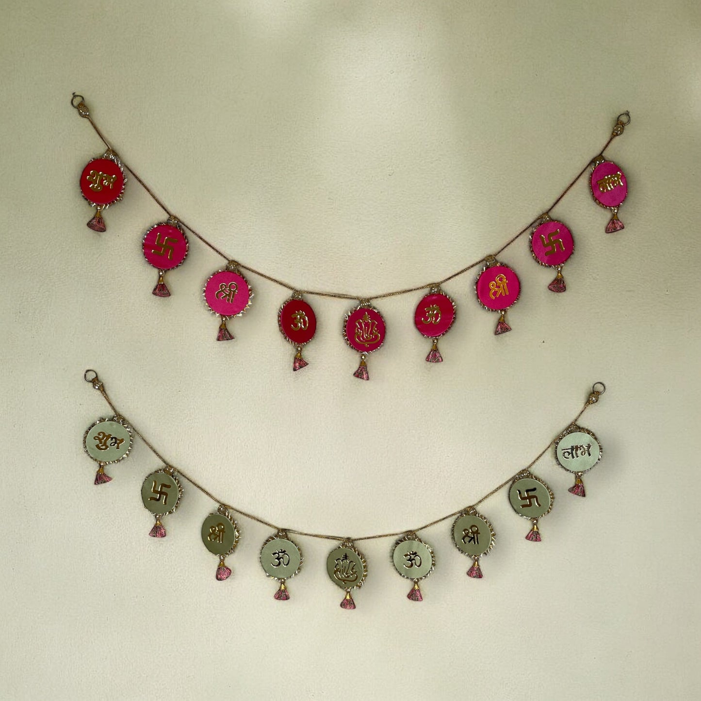 Colorful shubh and labh toran