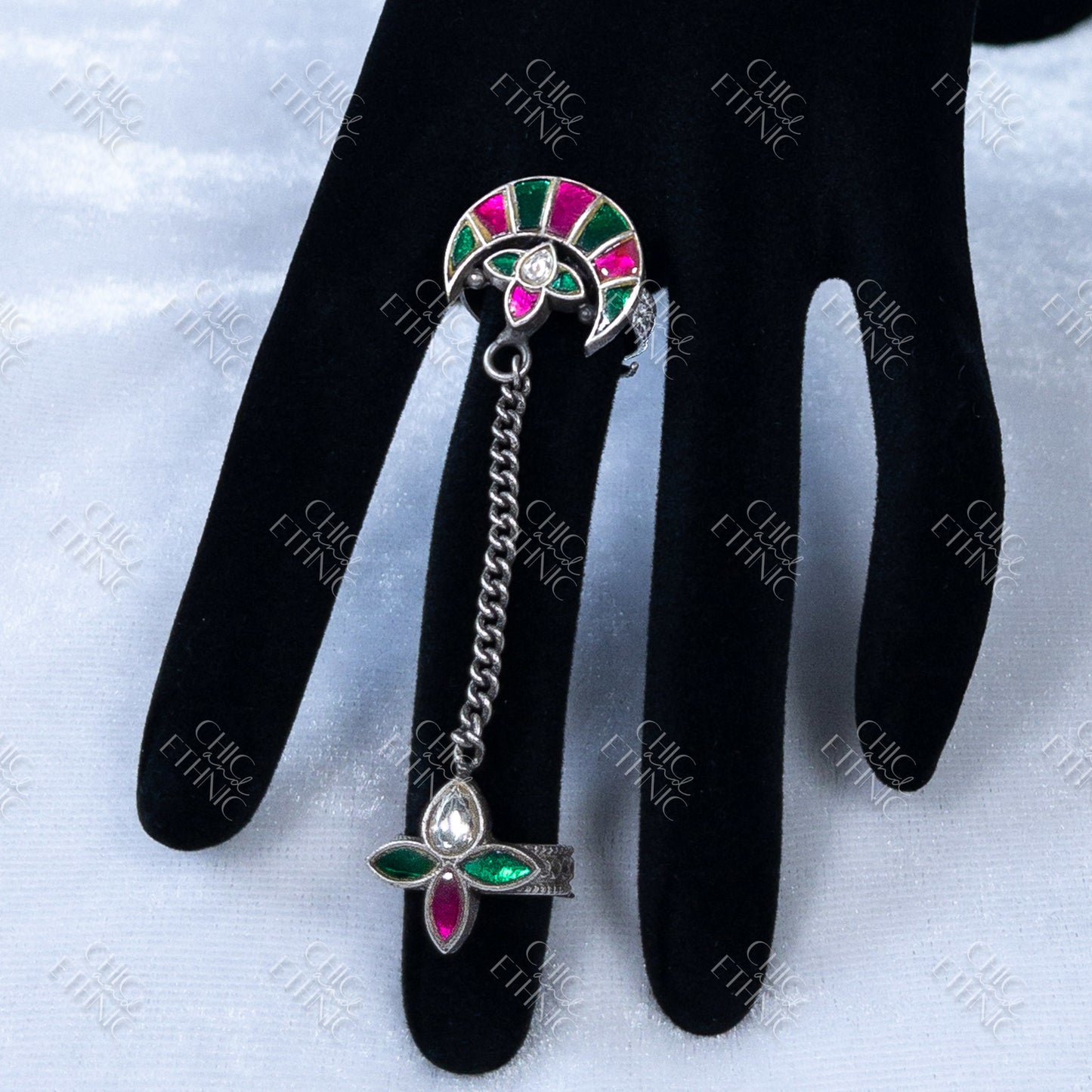 Double Silver Adjustable Ring