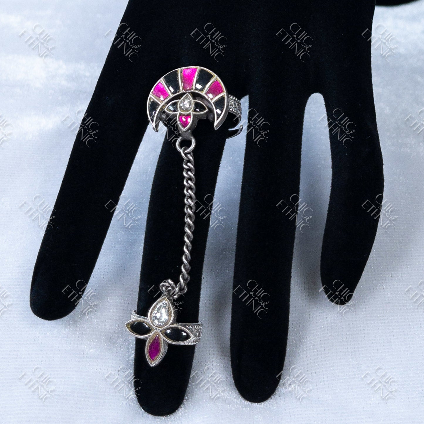 Double Silver Adjustable Ring