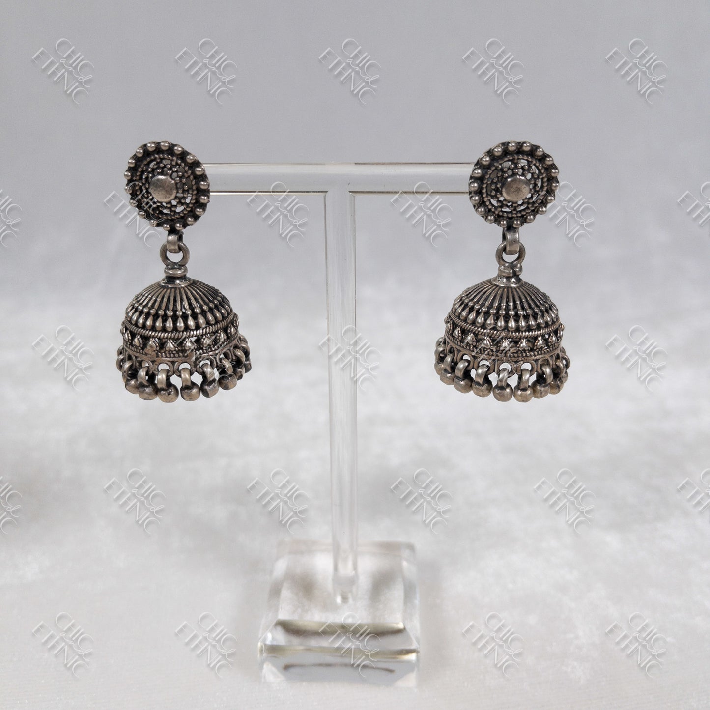 Silver Dome Earring