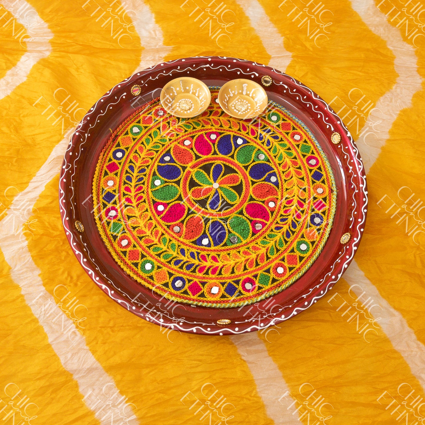 Kutchi Work Thali - Eleven Inch