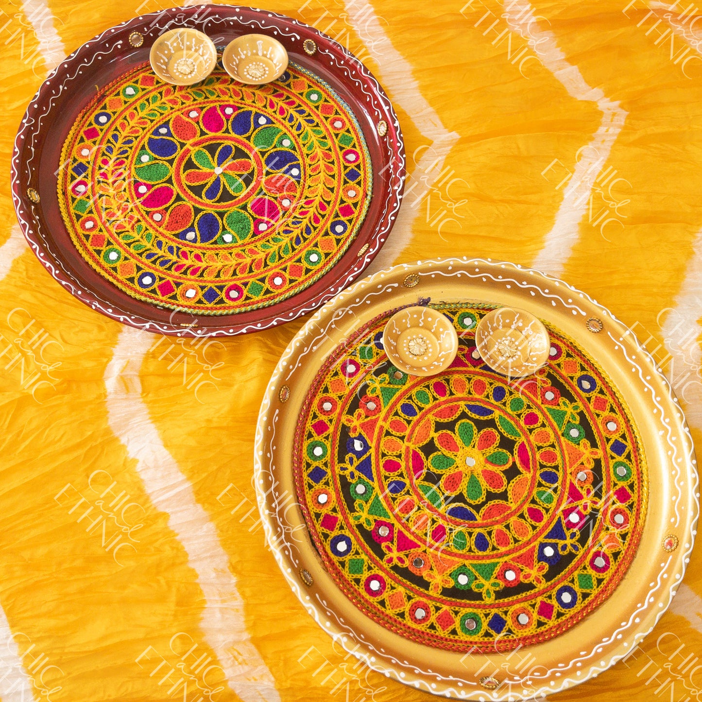 Kutchi Work Thali - Eleven Inch