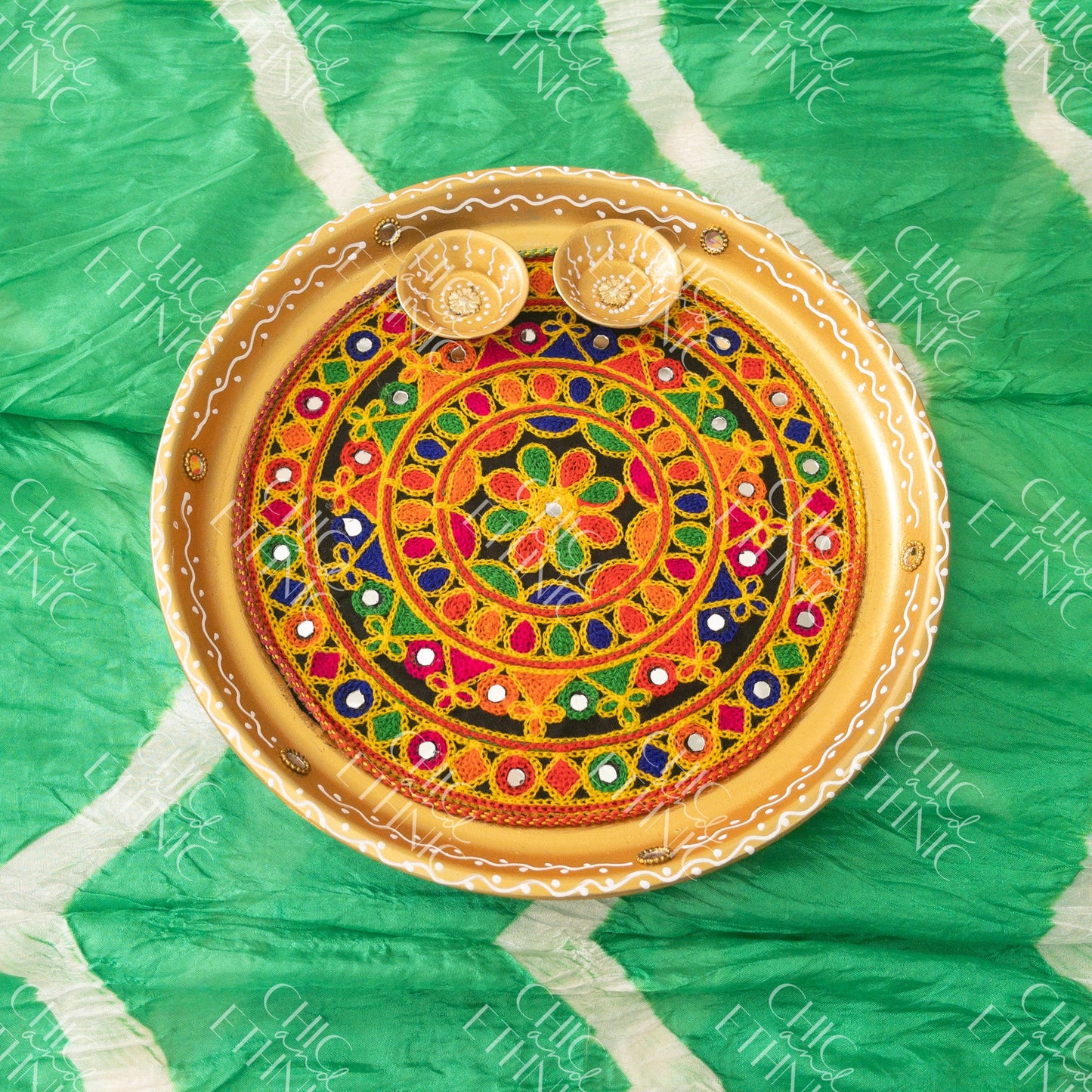 Kutchi Work Thali - Eleven Inch